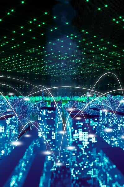 A 3D digital map showing data used in modern drone survey workflows