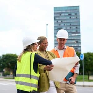 Professionals reviewing site plans during zoning review, highlighting when ALTA title surveys become essential