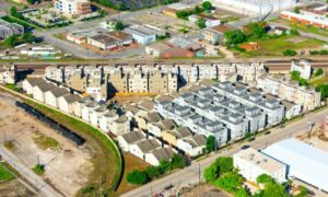 Urban residential development illustrating why ALTA title surveys are often needed earlier during zoning reviews