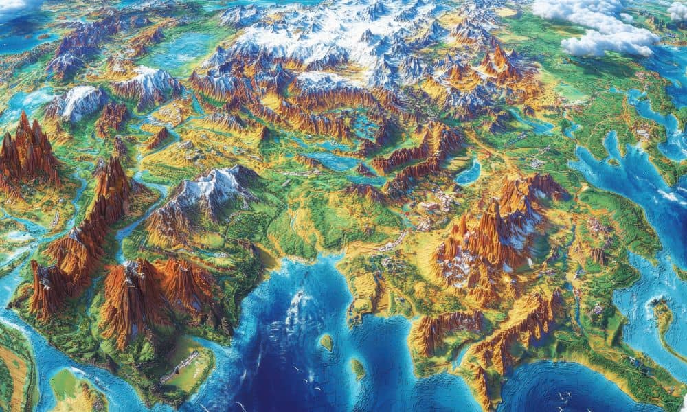 LiDAR mapping visualization showing detailed terrain and elevation data used for permit review