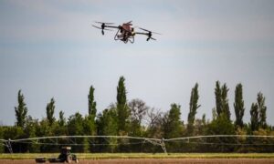 Professional drone performing a uav survey over open land to support accurate mapping and long-term project planning
